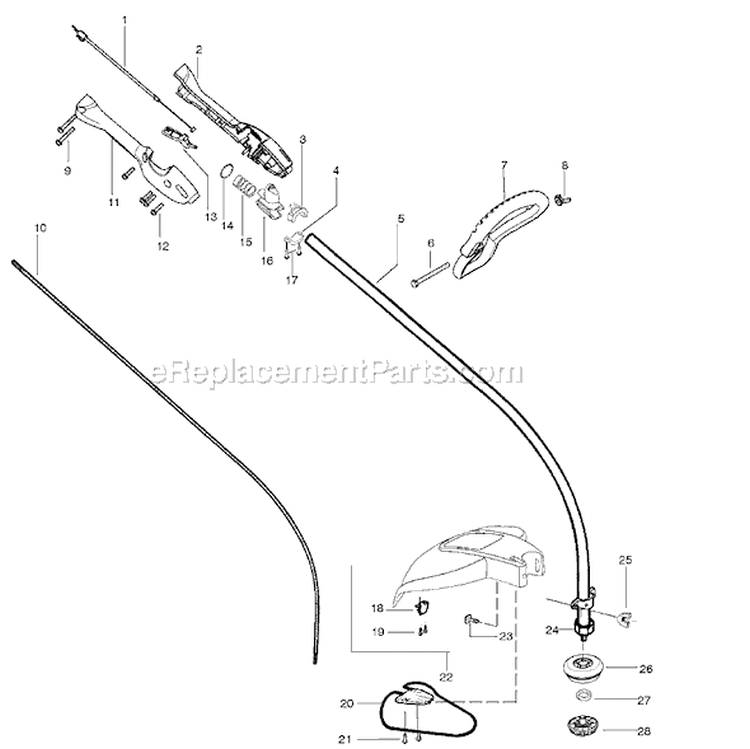 Page B Diagram and Parts List for TE475Y  Weed Eater Trimmer